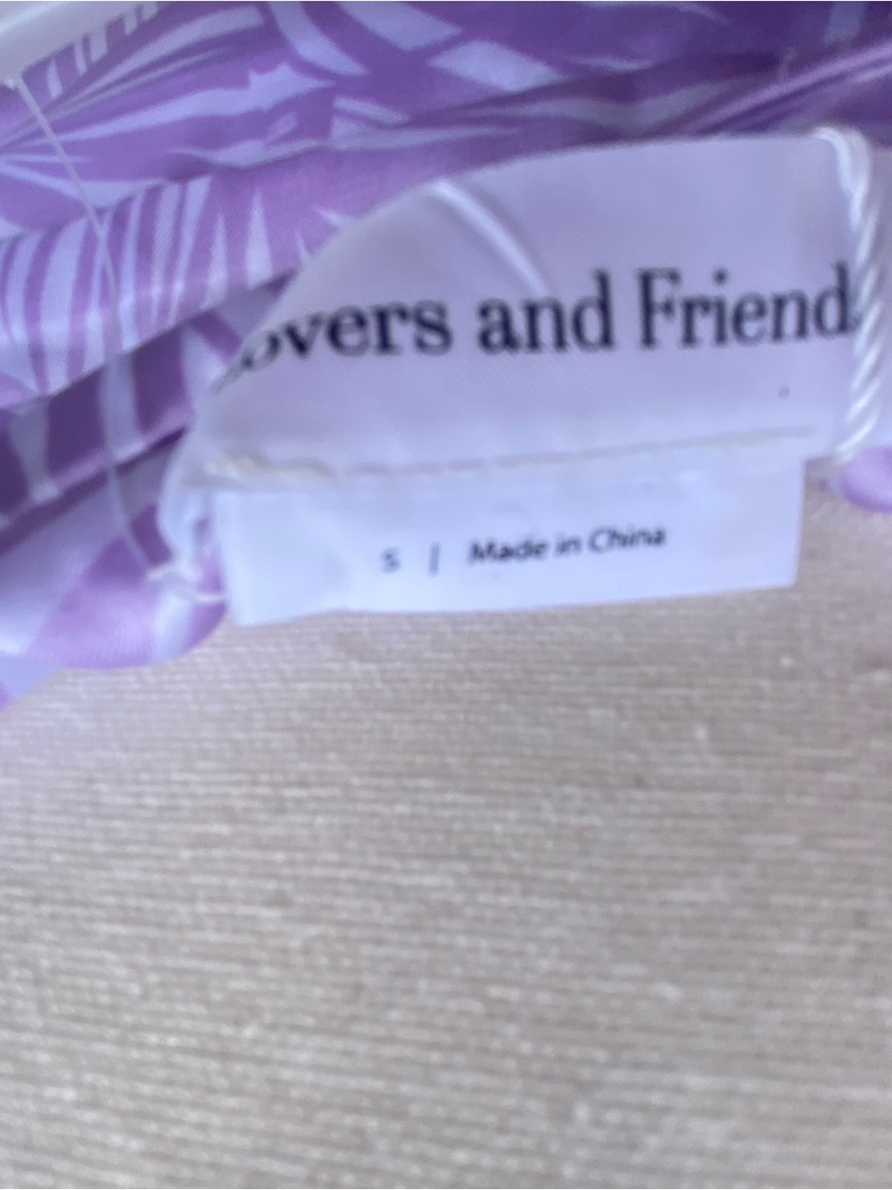 Lovers and Friends Purple & White Print Halter Top Size Small - Picture 7 of 7